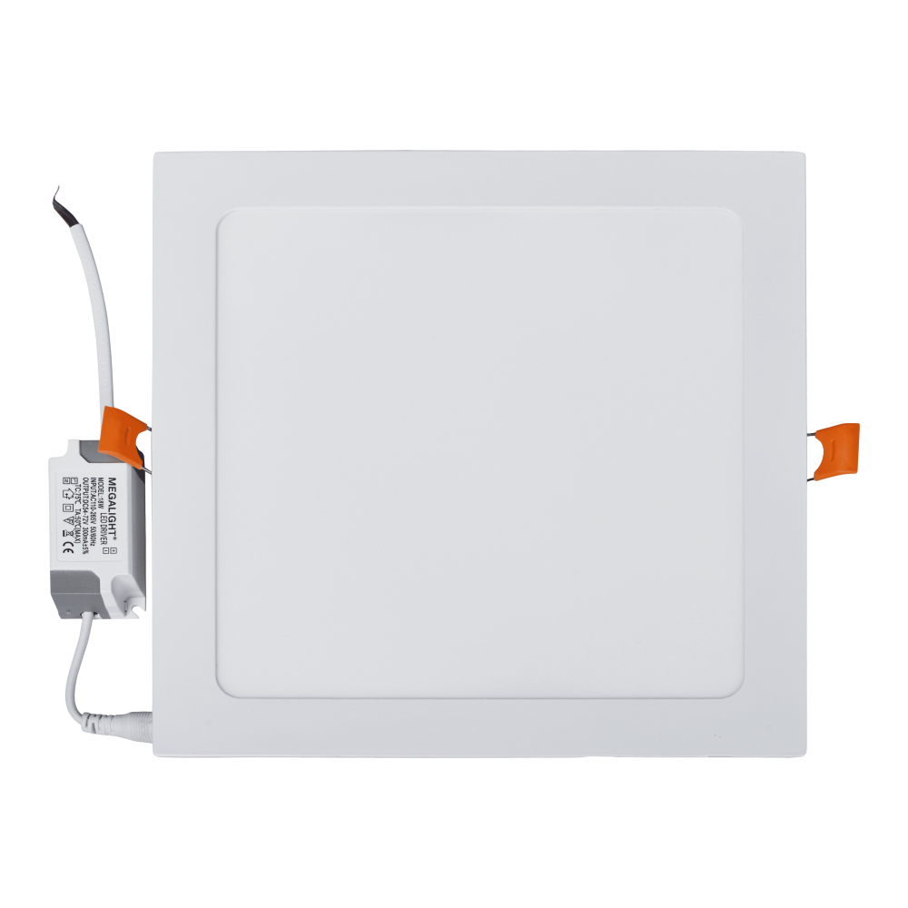 Світлодіодний вбудований квадратний світильник MEGALIGHT 18Вт 6500К (220/200мм) (SQUARE-B-18/865)